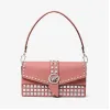 迈克高仕/Michael Kors Greenwich 中号铆钉 Saffiano 皮革单肩包 30S2SGRL8L-0674