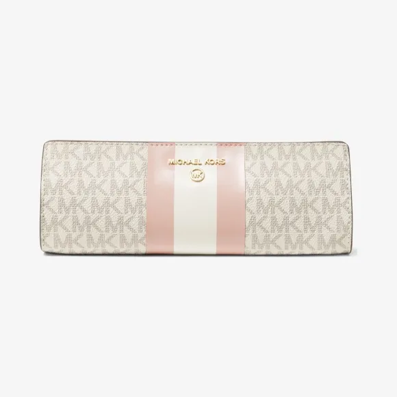 迈克高仕/Michael Kors 小号徽标条纹笔袋 32H1GTMN5B-7988