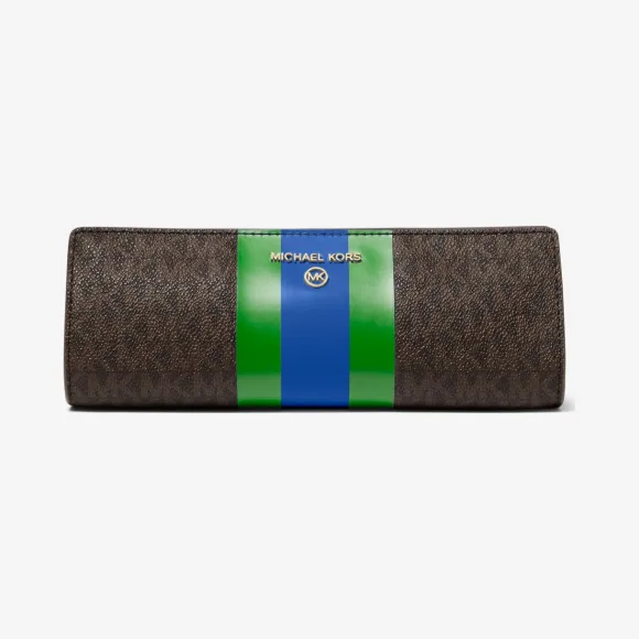 迈克高仕/Michael Kors 小号徽标条纹笔袋 32H1GTMN5V-0319