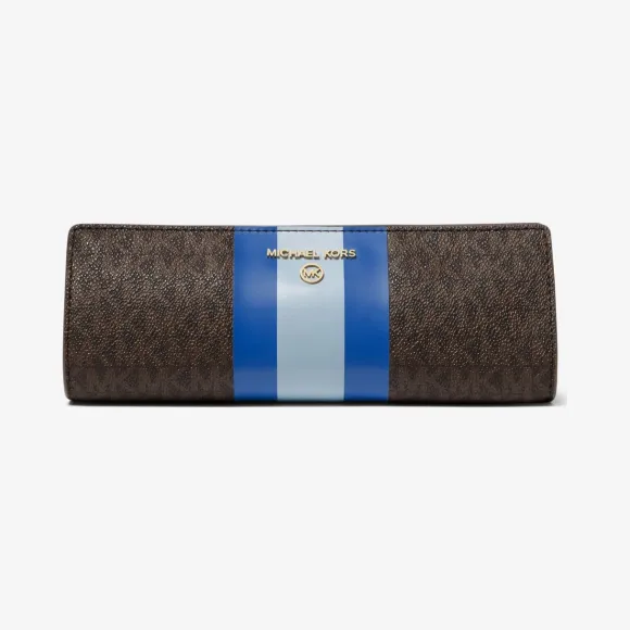 迈克高仕/Michael Kors 小号徽标条纹笔袋 32H1GTMN5V-0439