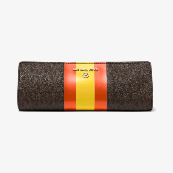 迈克高仕/Michael Kors 小号徽标条纹笔袋 32H1GTMN5V-0623