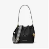 迈克高仕/Michael Kors  黑色 Eden 中号皮质水桶包