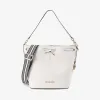 迈克高仕/Michael Kors  纯白色 Eden 中号皮质水桶包