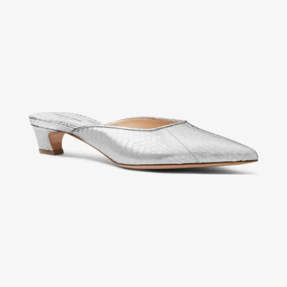 迈克高仕/Michael Kors Calista 金属色蛇皮穆勒鞋 46R9CAMP1M-0040