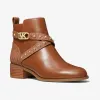迈克高仕/Michael Kors Kincaid 皮革和铆钉徽标踝靴 49F1KIME5L-0230