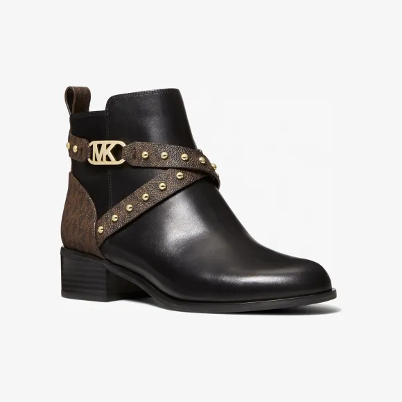 迈克高仕/Michael Kors Kincaid 平底皮质短靴 49F1KIME5L007