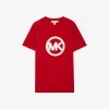 迈克高仕/Michael Kors 圆领Logo短袖 JF150I897J609