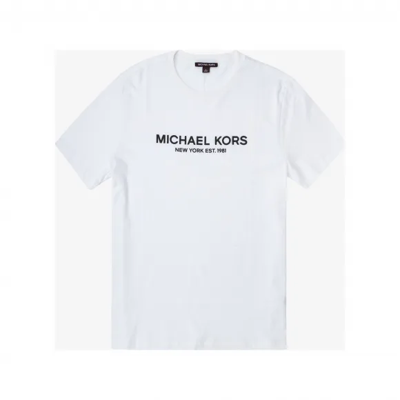 迈克高仕/Michael Kors 圆领 Logo 短袖 男士 白色 短袖 OF2517PFV4100