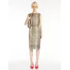 麦丝玛拉/Max Mara [古巴] 蟒蛇纹透明纱连衣裙 2231014106002