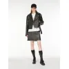 麦丝玛拉/Max Mara [Saletta] 小羊皮骑士夹克 5446044106002