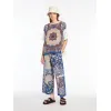 麦丝玛拉/Max Mara [Malaga] 双材质棉质平纹针织T恤 5941114206006