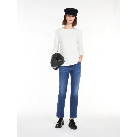 麦丝玛拉/Max Mara [Murti A] 棉质平纹针织T恤 5946014106001