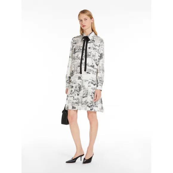 麦丝玛拉/Max Mara [沐浴]纯丝斜纹衬衫裙 6226084106001