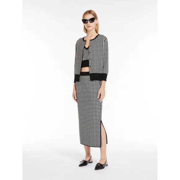 麦丝玛拉/Max Mara [Dalmine] 提花粘胶铅笔裙 6301014106002