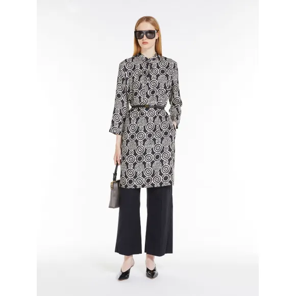 麦丝玛拉/Max Mara 印花真丝束腰连衣裙 9221124106001