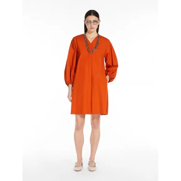 麦丝玛拉/Max Mara [MIKI] 棉府绸V领连衣裙 9226164106041