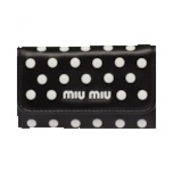 缪缪/Miu Miu 圆点铆钉纳帕皮革钥匙包 5PG222-2DRA-F0967