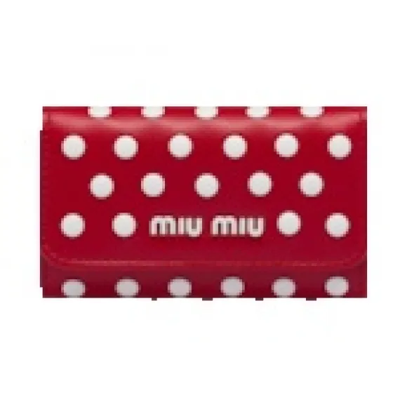 缪缪/Miu Miu 圆点铆钉纳帕皮革钥匙包 5PG222-2DRA-F0976
