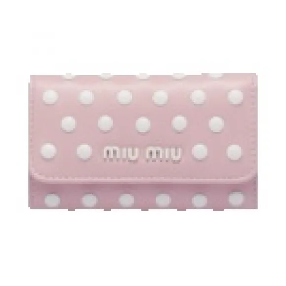 缪缪/Miu Miu 圆点铆钉纳帕皮革钥匙包 5PG222-2DRA-F0V4C