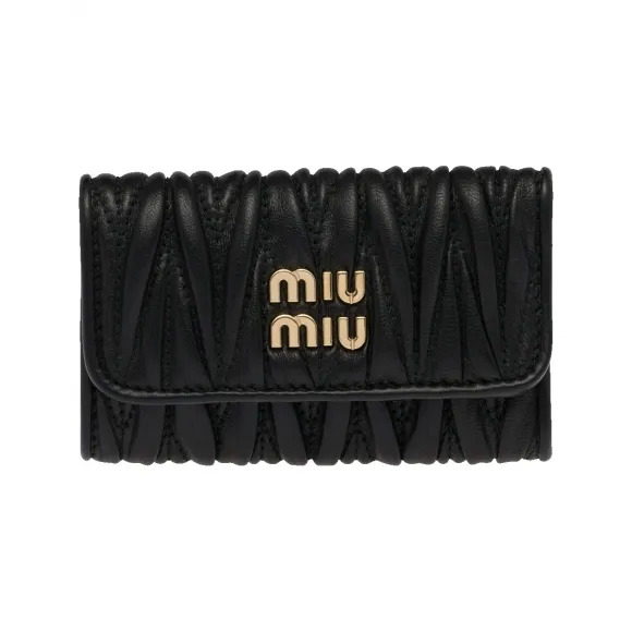 缪缪/Miu Miu Matelassé Nappa 皮革钥匙包 5PG222-2FPP-F0002
