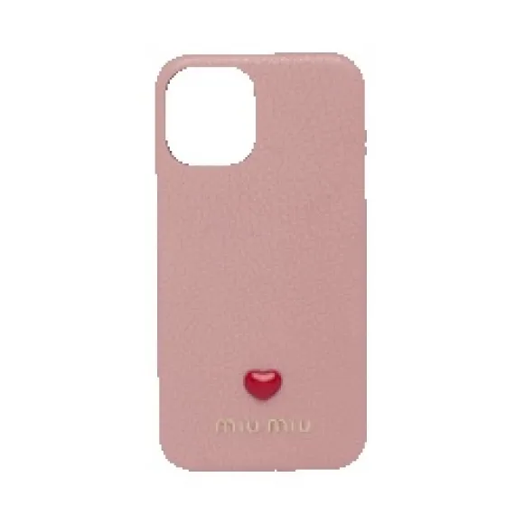 缪缪/Miu Miu 适用于 iPhone 12 Mini 的 Madraslab 皮革保护套 5ZH127-2BC3-F0615