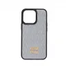 缪缪/Miu Miu 矢车菊蓝 Matelassé 软羊革iphone 13 Pro 手机套 5ZH149-2FPP-F0591