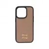 缪缪/Miu Miu 适用于 iPhone 14 Pro 的马特拉塞纹纳帕皮革 5ZH163-2FPP-F0770