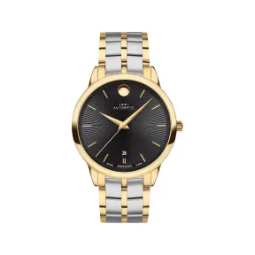 摩凡陀/Movado 摩凡陀1881系列自动腕表 双色表壳及表链 黑色表盘 0607463