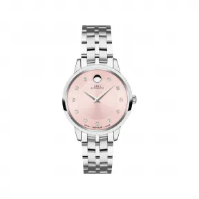 摩凡陀/Movado 摩凡陀| 1881 不锈钢粉色表盘自动腕表 0607487