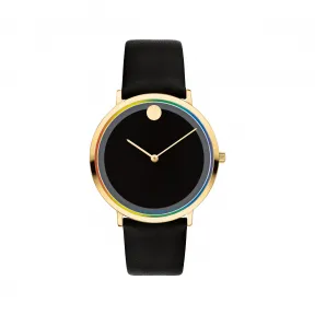 摩凡陀/Movado Modern 47系列 40MM 浅黄金 PVD ​​抛光精钢 石英机芯 中性表 0607503