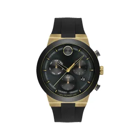 摩凡陀/Movado BOLD系列 44.5MM 淡金色离子镀不锈钢 石英机芯 男表 3600855