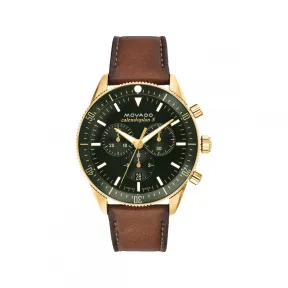 摩凡陀/Movado Heritage Series系列 42MM 黄金离子镀不锈钢 石英机芯 男表 3650122