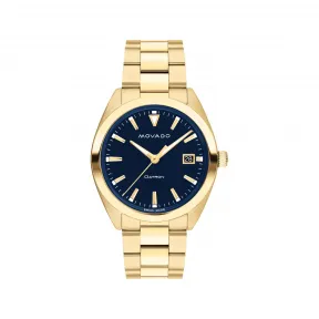 摩凡陀/Movado Heritage Series系列 39MM 黄金离子镀不锈钢 石英机芯 男表 3650143