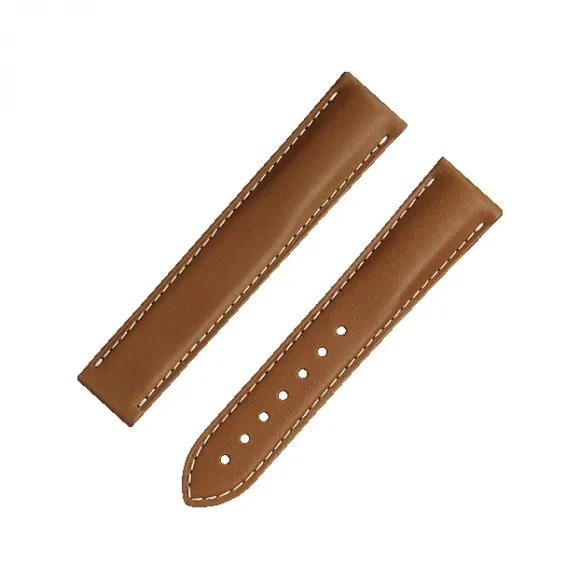 欧米茄/Omega Watch Straps 金啡色皮表带连摺叠扣