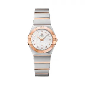 欧米茄/Omega 星座系列 精钢 红金表链 石英机芯 123.20.27.60.55.006
