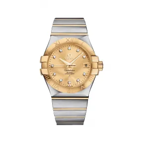 欧米茄/Omega 星座系列 精钢 黄金表链 自动机械 123.20.35.20.58.001