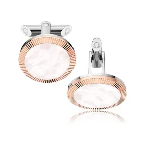 欧米茄/Omega 精钢和深蓝色珍珠母贝: 袖扣 CA01ST0700405