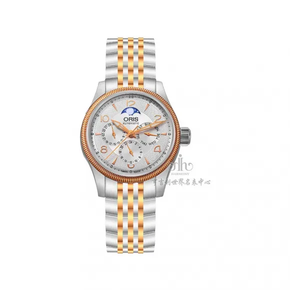 豪利时/Oris 飞行系列 40MM PVD镀金 自动机械机芯 男表 58276784361M