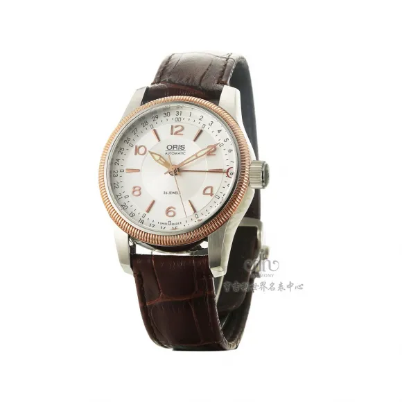 豪利时/Oris 飞行系列 40MM PVD镀金 自动机械机芯 男表 75476284361S