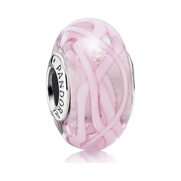 潘多拉/Pandora 炫酷彩带-粉色穆拉诺琉璃925银串饰791604