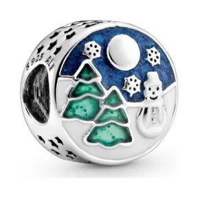 潘多拉/Pandora 飘雪奇境925银 珐琅串饰796384ENMX