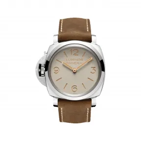 沛纳海/Panerai Luminor 系列 AISI 316L磨砂精钢 47 毫米 手动机械机芯 男表 PAM01075