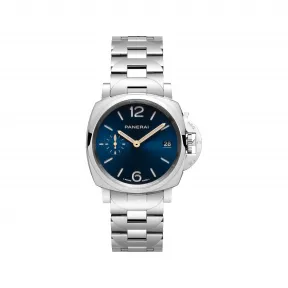 沛纳海/Panerai Luminor Due 系列 AISI 316L抛光精钢 38毫米 自动机械机芯 男表 PAM01123