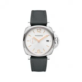 沛纳海/Panerai luminor due庐米诺杜尔系列 42MM 抛光精钢 自动机械机芯 男表 PAM01428