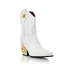 菲利普·普莱因/Philipp Plein 牛仔中跟靴哥特式 Plein AABS-WSE0624-PLE010N-01