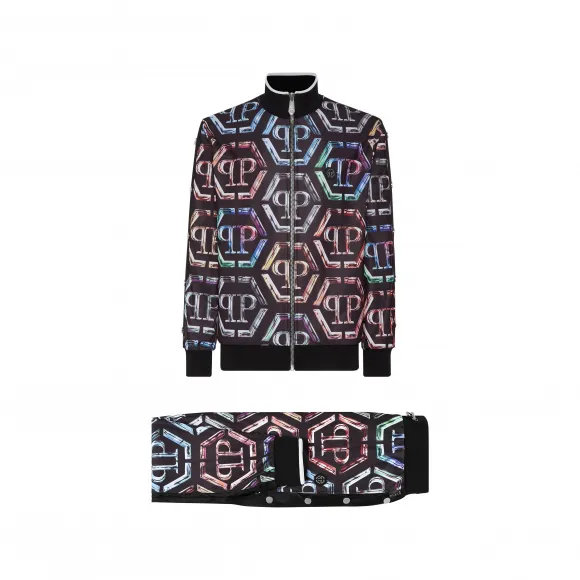 菲利普·普莱因/Philipp Plein 慢跑运动服：上衣/裤子 PP 玻璃 FACC-MJJ0560-PJO002N-0221