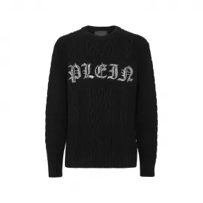 菲利普·普莱因/Philipp Plein 羊毛和羊绒套衫圆领 LS Gothic Plein FACC-MKO1276-PKN002N-02