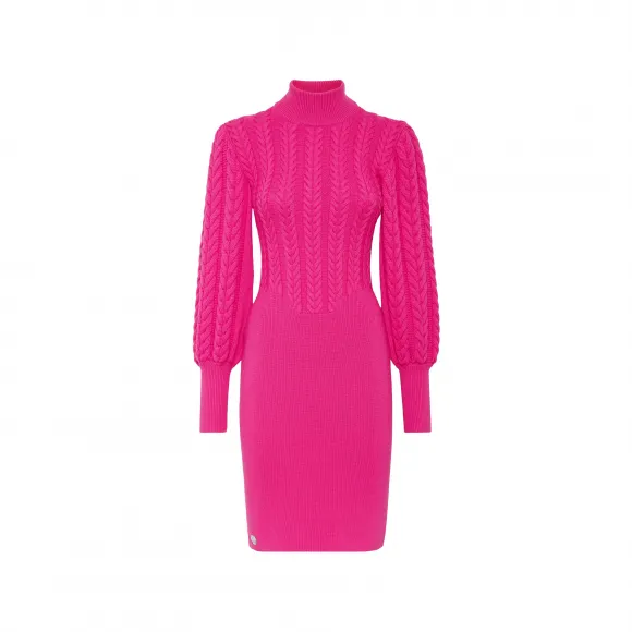 菲利普·普莱因/Philipp Plein 羊毛高领连衣裙长袖 FACC-WKG0375-PKN002N-33