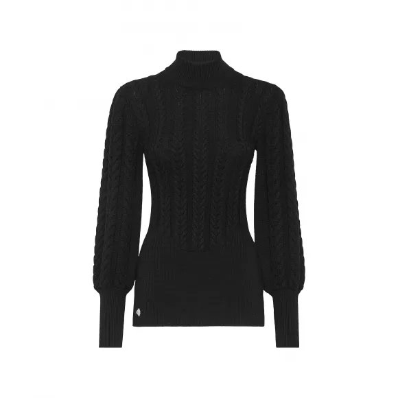 菲利普·普莱因/Philipp Plein 羊毛高领长袖基本款 FACC-WKK0248-PKN002N-02