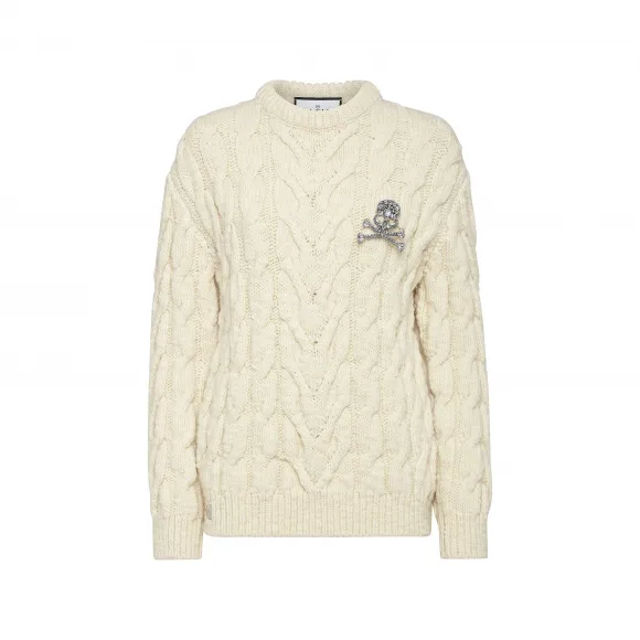 菲利普·普莱因/Philipp Plein 羊毛套头衫基本款 FACC-WKO0560-PKN002N-01